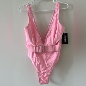 BRAND NEW Avanova Pink Belted One Piece in Size Small
